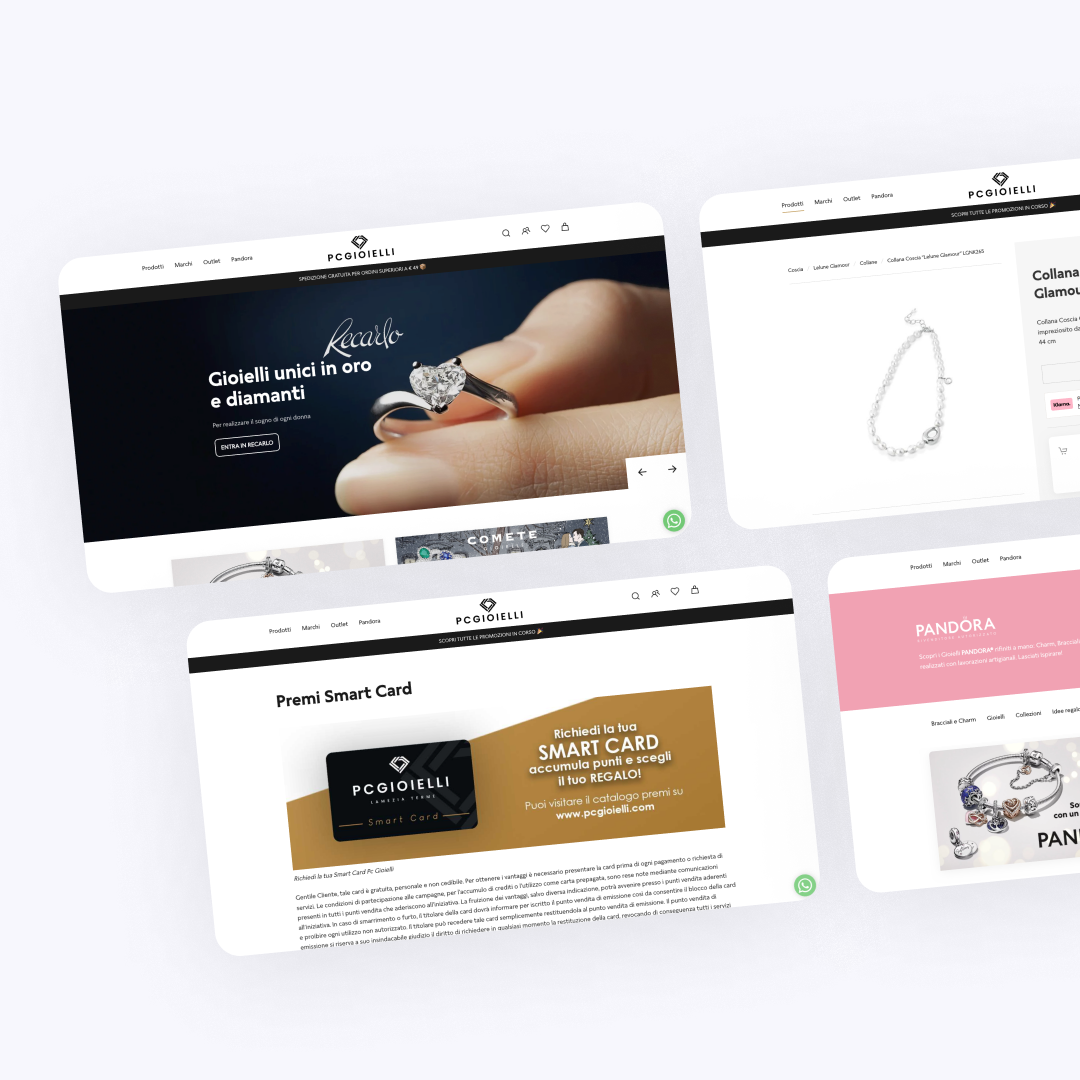 Lavoro realizzato da cfweb per: PC Gioielli
