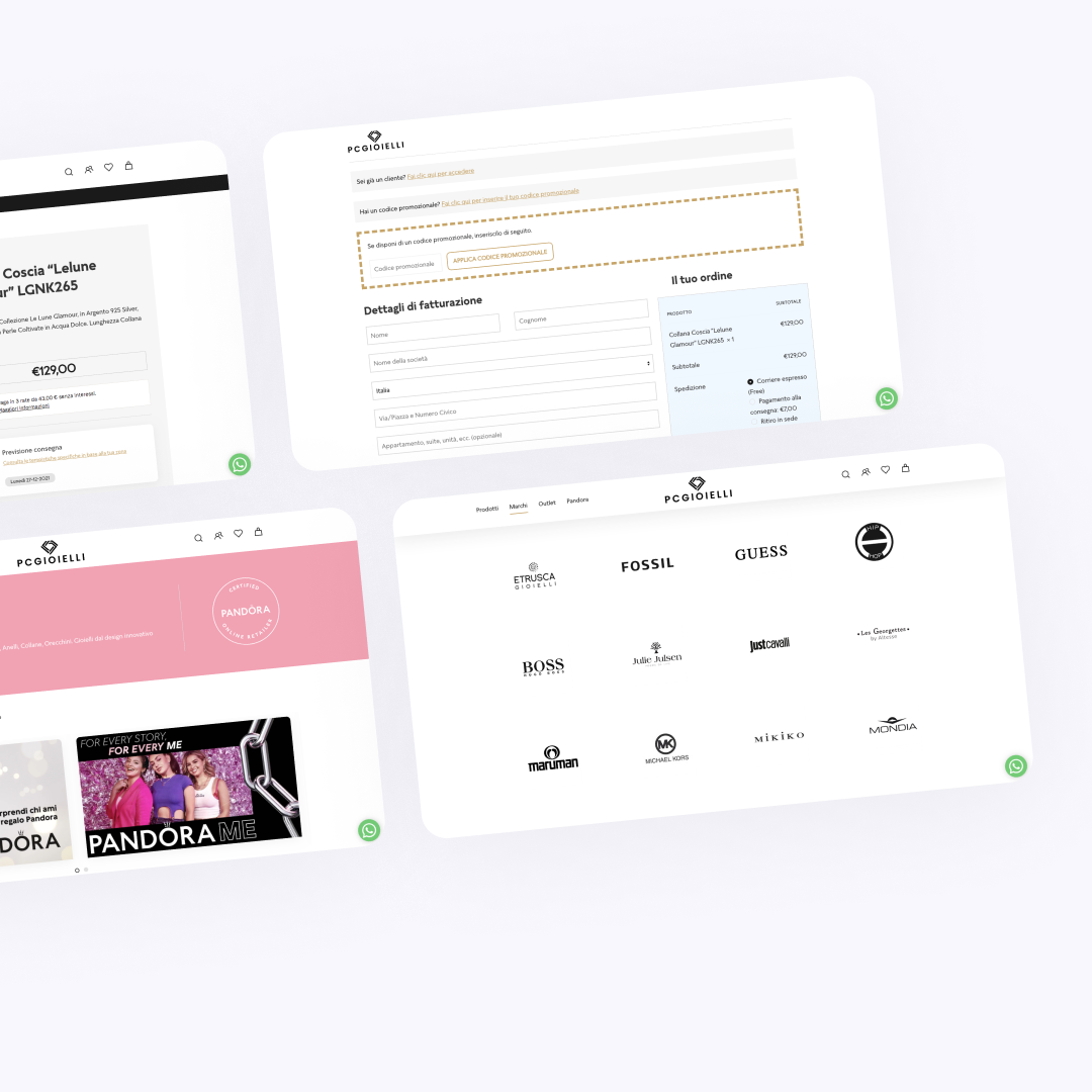 Lavoro realizzato da cfweb per: PC Gioielli