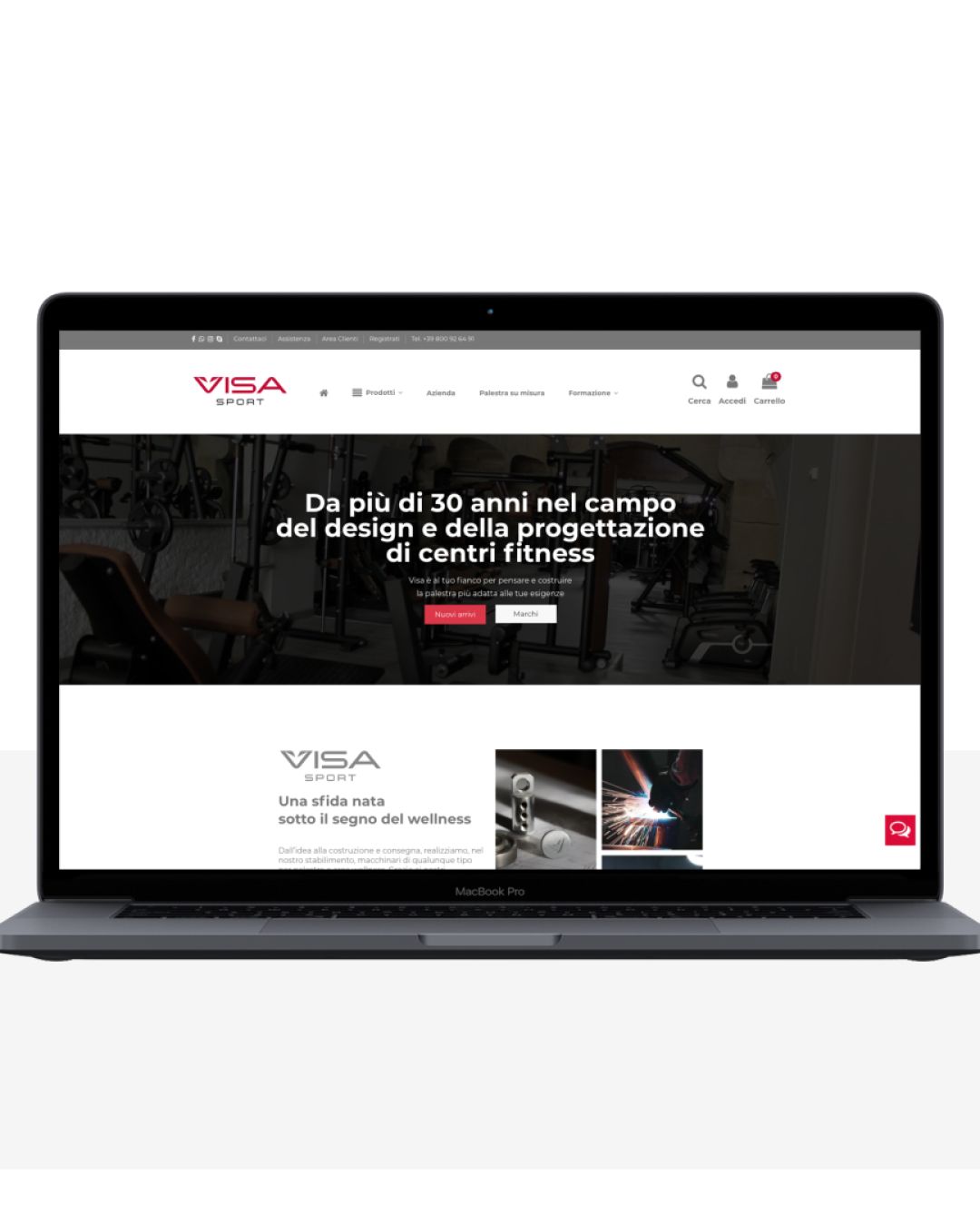 Lavoro realizzato da cfweb per: Visasport