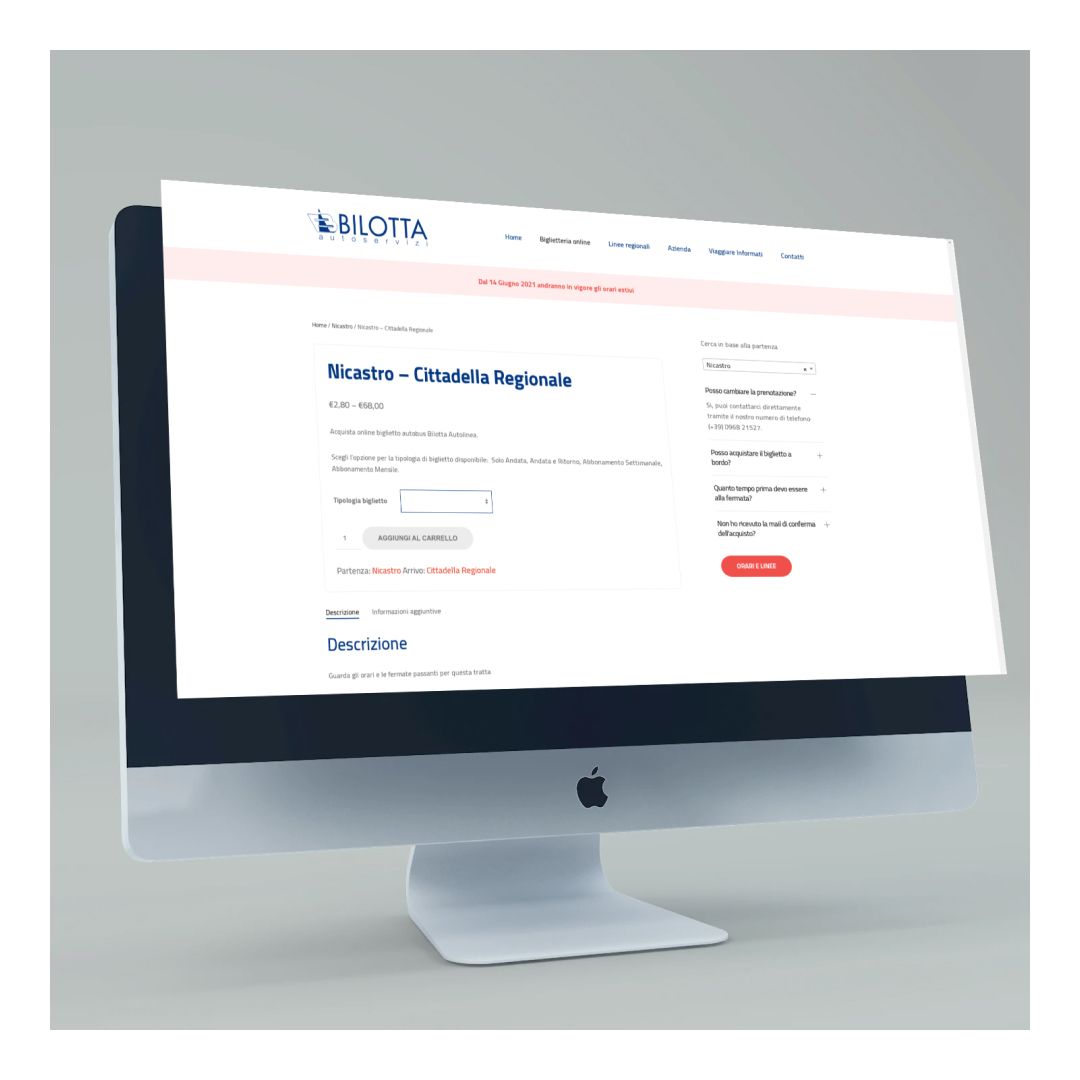 Lavoro realizzato da cfweb per: Bilotta Autolinee