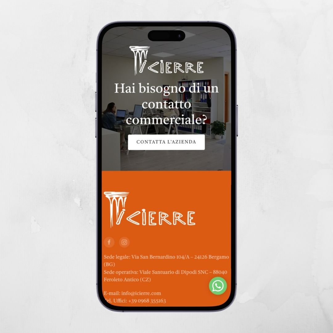 Lavoro realizzato da cfweb per: Icierre