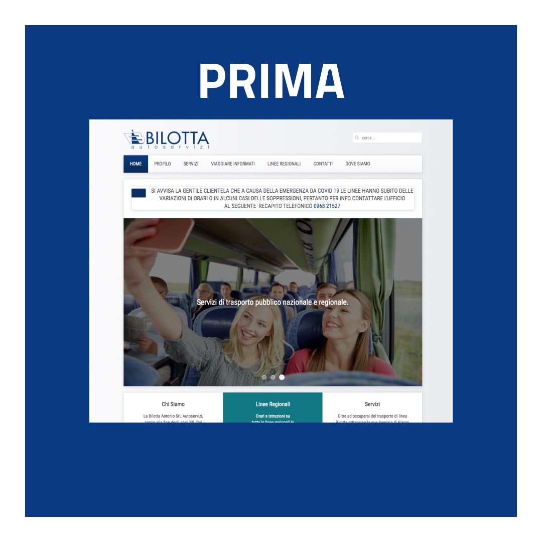 Lavoro realizzato da cfweb per: Bilotta Autolinee