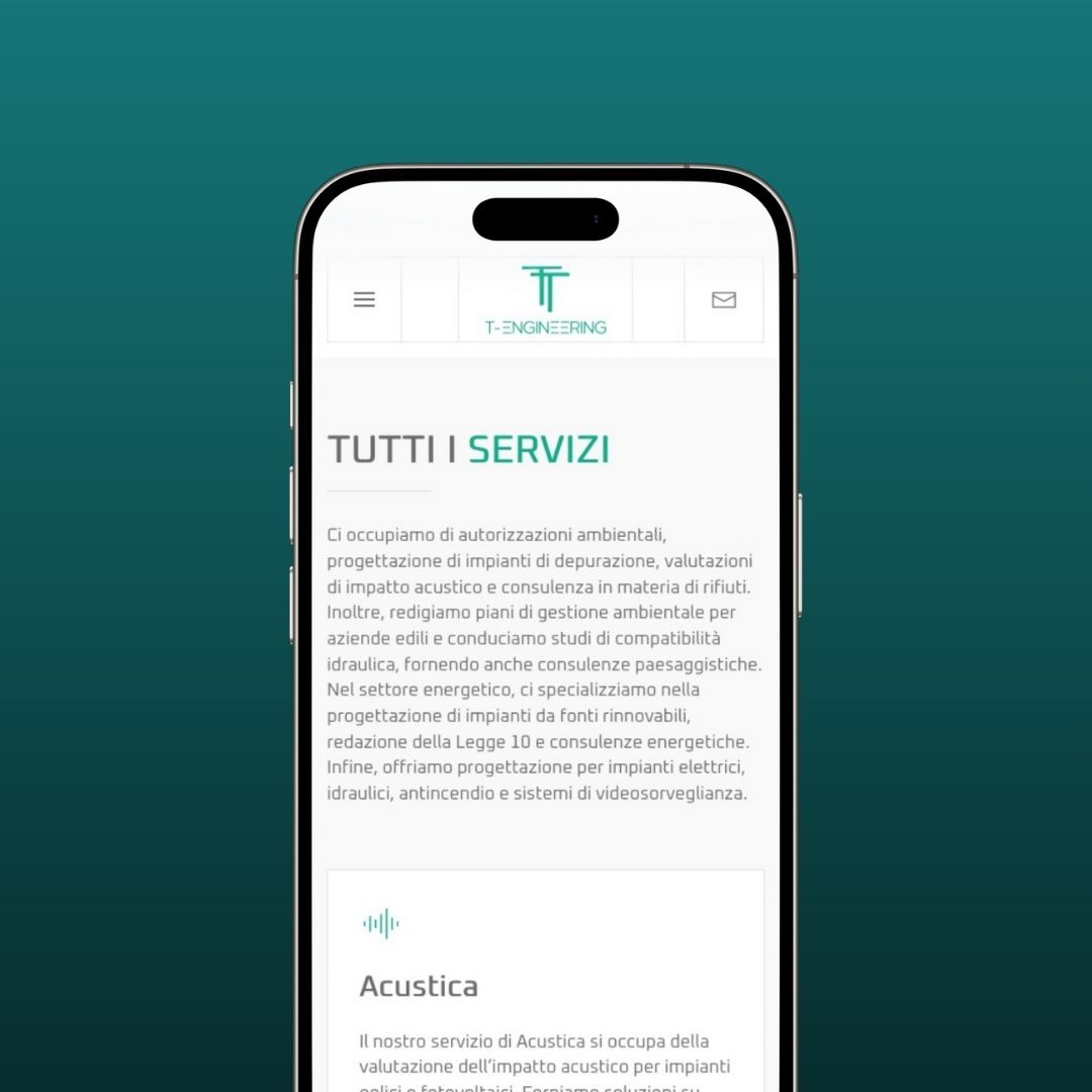 Lavoro realizzato da cfweb per: T-Engineering