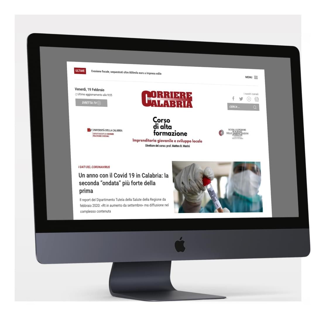 Lavoro realizzato da cfweb per: Corriere della Calabria